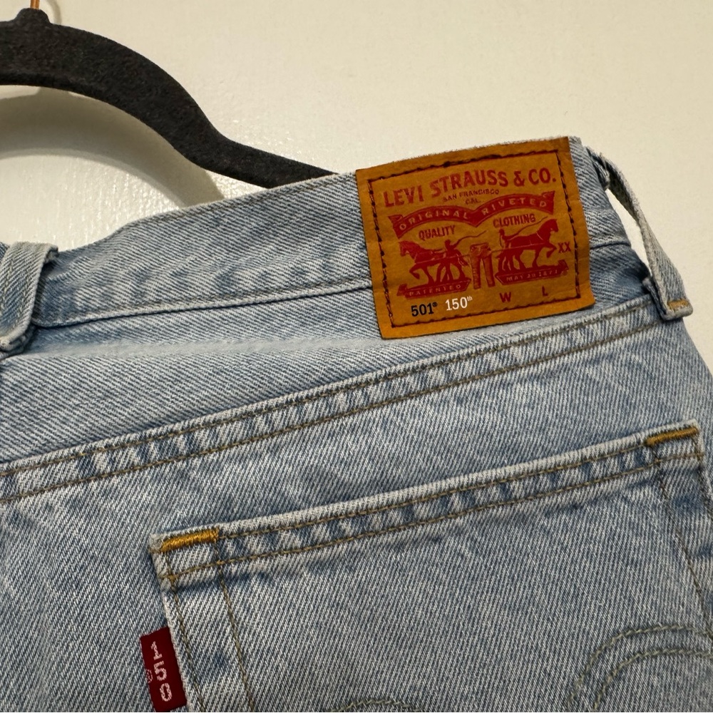 Levi's 150th anniversary 501 button fly floral patch